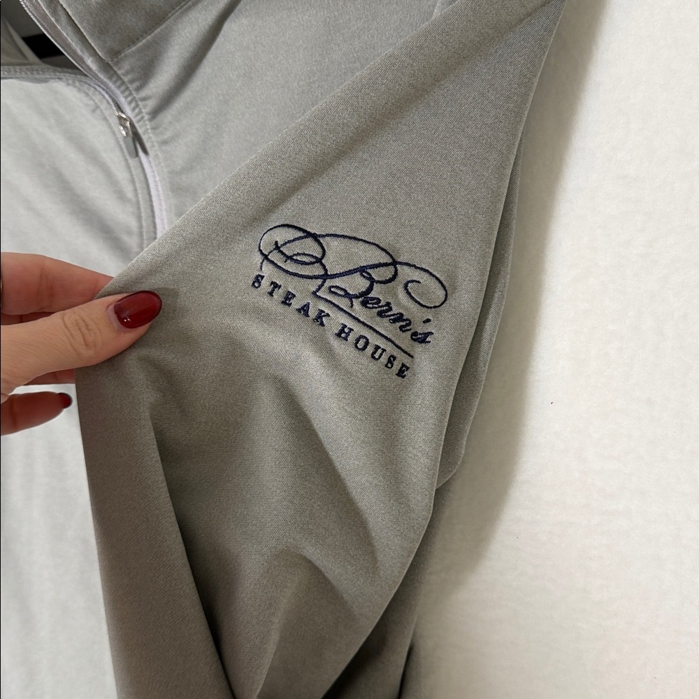 Peter Millar Heathered Gray Performance Pullover … - image 3